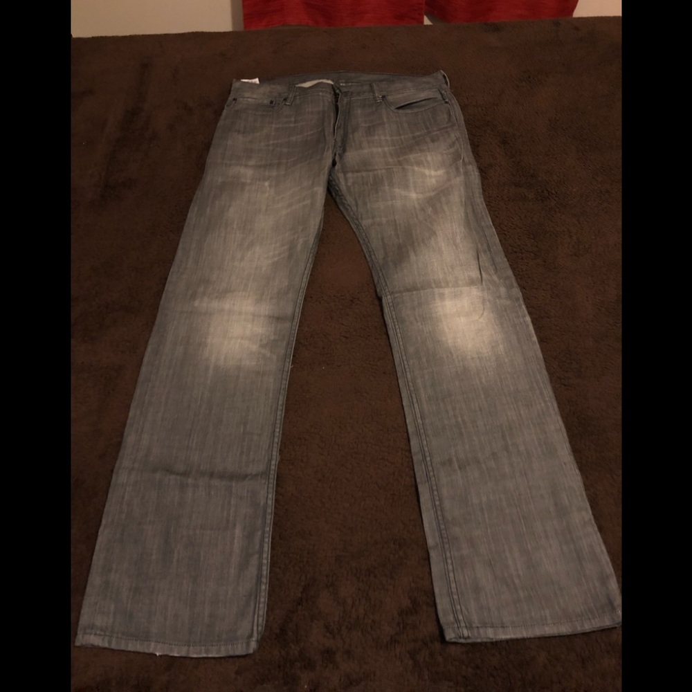 Levi’s 514 slim straight grey denim jeans 36x34